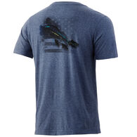 Huk Men's Americana Brand KC Bleeding Blue Short-Sleeve T-Shirt