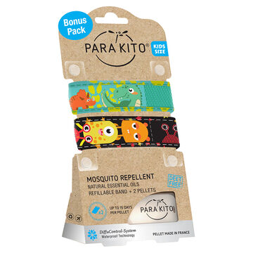 ParaKito Kids Mosquito Repellent Wristband Bonus Pack w/ 2 Refills