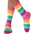 K. Bell Womens Rainbow Stripes Crew Sock