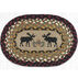 Capitol Earth Black Moose Oval Swatch Braided Rug