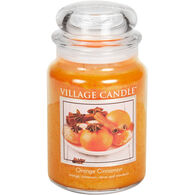 Village Candle Large Glass Jar Candle - Orange Cinnamon