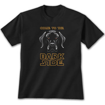Earth Sun Moon Trading Mens Come To The Bark Side Short-Sleeve T-Shirt