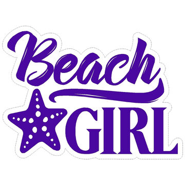 Sticker Cabana Beach Girl Sticker