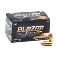 CCI Blazer Brass 9mm Luger 115 Grain FMJ Handgun Ammo (100)