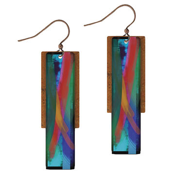 Illustrated Lights Womens DC Designs Double Rectangle Earring