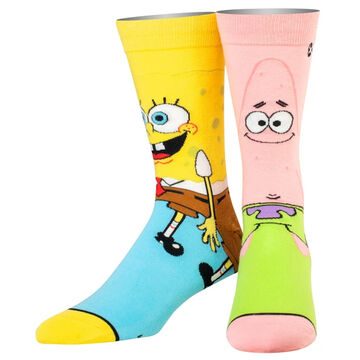 Odd Sox Unisex Sponge Bob & Patrick Crew Sock