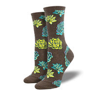 Socksmith Design Women's Succulents Crew Sock