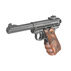 Ruger Mark IV Target Blued Wood Laminate 22 LR 5.5 10-Round Pistol w/ 2 Magazines