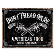 Desperate Enterprises American Iron Tin Sign