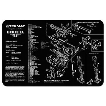 TekMat Beretta 92 - M9 Handgun Cleaning Mat