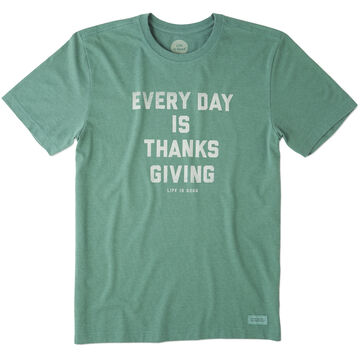 Life is Good Mens Every Day Is Thanksgiving Crusher Tee Short-Sleeve T-Shirt