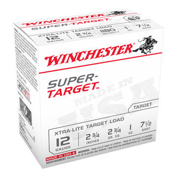 Winchester Super-Target 12 GA 2-3/4 1 oz. #7-1/2 Shotshell Ammo (250)