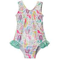 Flap Happy Girl's Delaney Hip Ruffle Swimsuit, One-Piece