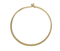 Mark Steel Jewelry Women's 24mm Gold Thin Wire Flat Hoop Earring