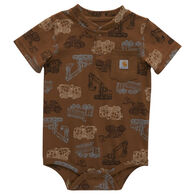 Carhartt Infant Boy's Henley Construction Print Short-Sleeve Bodysuit Onesie