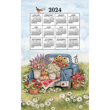 Kay Dee Designs 2024 Flower Truck Calendar Towel