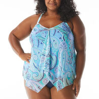 Beach House - Gabar - Swimwear Anywhere Women's Plus Size Kerry Mesh Layer Underwire Bay Dreaming Tankini Swimsuit Top