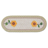 Capitol Earth Tall Sunflowers Oval Patch Printed Runner