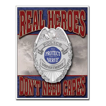 Desperate Enterprises Real Heroes Policemen Tin Sign
