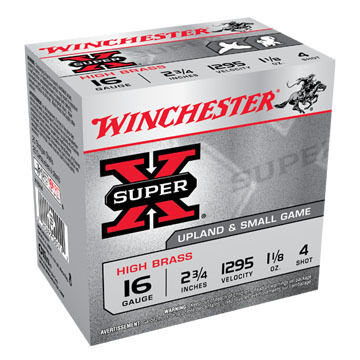 Winchester Super-X High Brass 16 GA 2-3/4 1-1/8 oz. #4 Shotshell Ammo (25)