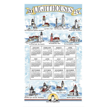 Kay Dee Designs 2024 Lighthouses Calendar Towel