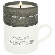 Pavilion Sister Ceramic Stacking Mug and Candle Set