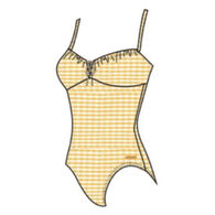 Speedo Women's Textured Stripe Bandeau One-Piece Swimsuit