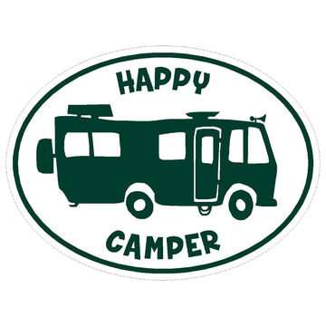 Sticker Cabana Happy Camper Oval Sticker