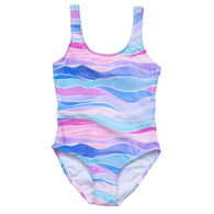Snapper Rock Swimwear Teen Girl's Water Hues Tie Back Swimsuit