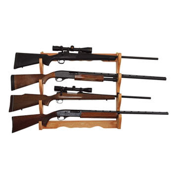 Allen Company Four Gun Wooden Wall Rack