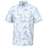 Huk Men's Kona Fish Bones Button-Down Short-Sleeve Shirt
