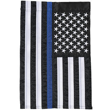 Carson Home Accents Flagtrends Thin Blue Line Garden Flag