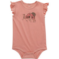 Carhartt Infant Girl's Horse Farm Short-Sleeve Bodysuit Onesie