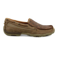 Twisted X Women's Tooled Leather Slip-On Driving Moc