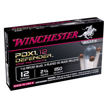 Winchester PDX1 Defender 12 GA 2-3/4 1 oz. #00 Buckshot Ammo (10)