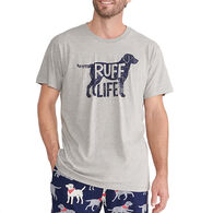 Hatley Little Blue House Men's Ruff Life Short-Sleeve Sleep T-Shirt