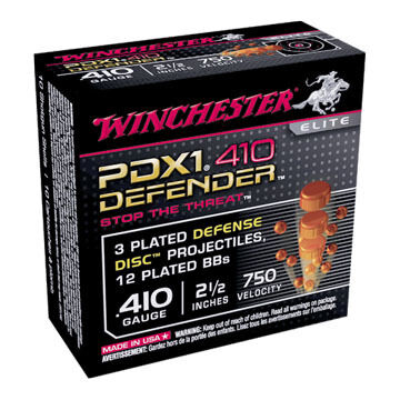 Winchester PDX1 Defender 410 GA 2-1/2 3DD/12 BB Buckshot Ammo (10)