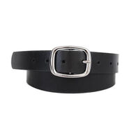 Most Wanted USA Women's Basic Silver Rectangle Buckle Leather Belt