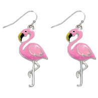 Periwinkle By Barlow Women's Pink Flamingo Earring