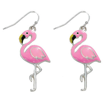 Periwinkle By Barlow Womens Pink Flamingo Earring