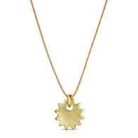 Lucky Feather Women's Sunshine of Happiness Gold Sun Necklace