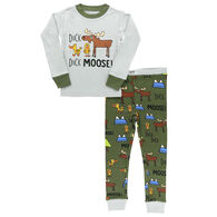Lazy One Toddler Boy's Duck Duck Moose Long-Sleeve Pajama Set