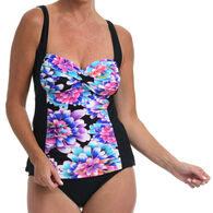 Maxine Swim Group Women's Mum's The Word Shirred Tankini Swimsuit Top