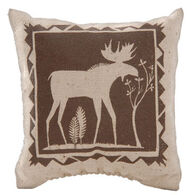 Maine Balsam Fir 4" x 4" Indian Moose with Tree Balsam Pillow