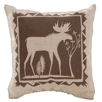 Maine Balsam Fir 4 x 4 Indian Moose with Tree Balsam Pillow