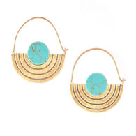 Scout Curated Wears Women's Stone Orbit Earring - Turquoise/Gold