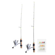 Eagle Claw Double Down Ice Fishing Combo w/ 2 Combos & Jig Kit
