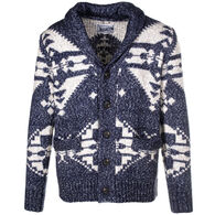 Schott NYC Men's Yak Blend Motif Cardigan Sweater - Special Purchase