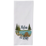 Park Designs Relax You're At The Lake Embroidered Dish Towel