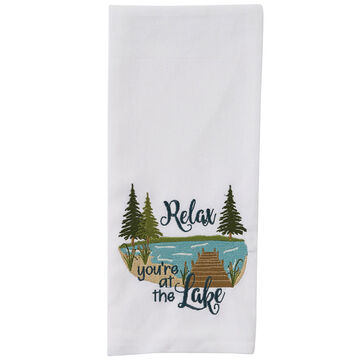 Park Designs Relax Youre At The Lake Embroidered Dish Towel